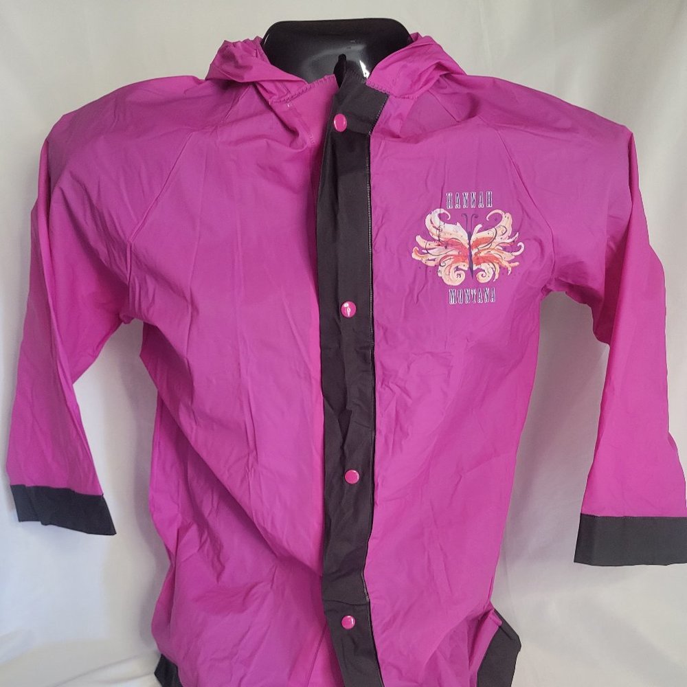 Hannah Montana Pink Disney Channel Rain YOUTH Slicker (Size M/L 10/12)